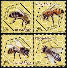 SELLOS POSTALES CON ABEJAS - POSTAGE STAMPS WITH BEES.