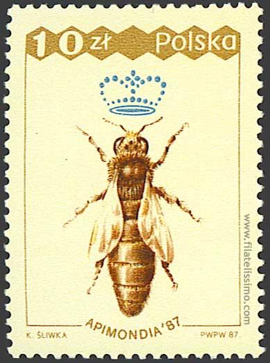 SELLOS POSTALES CON ABEJAS - POSTAGE STAMPS WITH BEES.