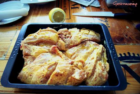 Pollo de campo con patatas al limón y espárragos trigueros Pollo de campo con patatas al limón y espárragos trigueros