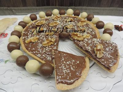 Pizza integral de nutella. Pizza integral de nutella.