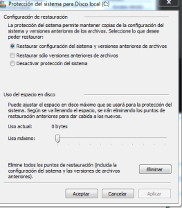 Instalar W7 en un disco sólido SSD de 32GB systemprotection