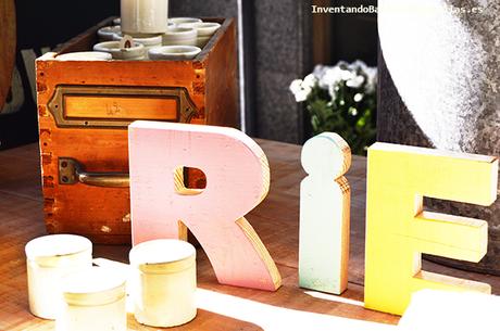 Letras decoradas con pintura