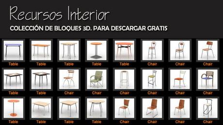 Colección de bloques 3D de sillas, sillones, mesas, armarios para descargar gratis Colección de bloques 3D de sillas, sillones, mesas, armarios para descargar gratis