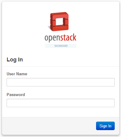 OpenStack desde cero - Horizon Login horizon