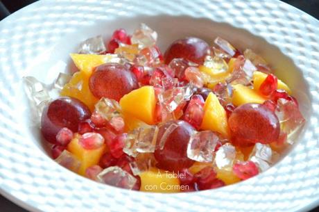 Ensalada de Mango, Uva y Gelatina de Moscatel #ponunaensalada Ensalada de Mango, Uva y Gelatina de Moscatel #ponunaensalada