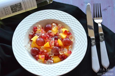 Ensalada de Mango, Uva y Gelatina de Moscatel #ponunaensalada Ensalada de Mango, Uva y Gelatina de Moscatel #ponunaensalada