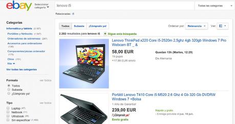 Como comprar en Ebay un portatil, mis consejos