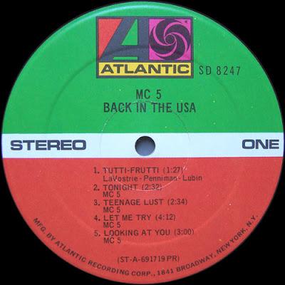 MC5 -Back in the U.S.A LP 1970