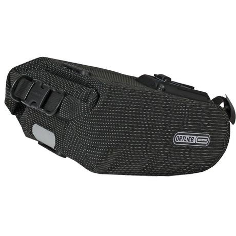 Bolso para sillín Ortlieb Hi-Vis, un pequeño sistema de transportación de considerable capacidad y con cualidades reflectantes Bolso para sillín Ortlieb Hi-Vis, un pequeño sistema de transportación de considerable capacidad y con cualidades reflectantes