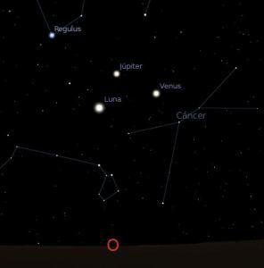 Conjunción Venus-Júpiter-Luna conjunción_20junio