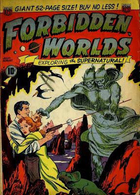 Las prehistocubiertas de Forbidden Worlds Las prehistocubiertas de Forbidden Worlds