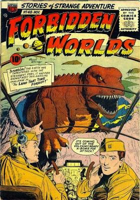 Las prehistocubiertas de Forbidden Worlds Las prehistocubiertas de Forbidden Worlds