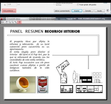 Diseñar un panel resumen con Autocad. Parte 2