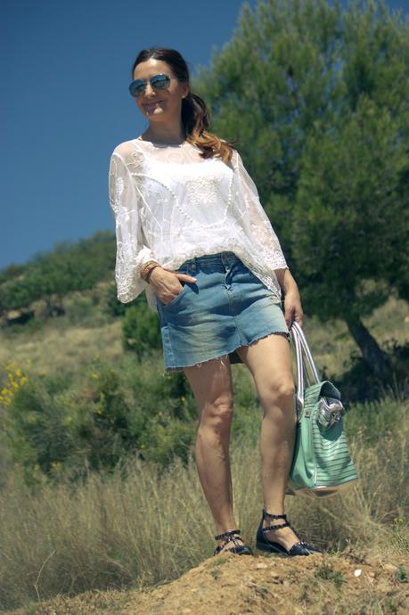 Mini y tunica con encaje Mini y tunica con encaje