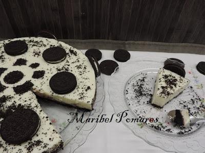 Tarta chocolate blanco y galletas oreo. Tarta chocolate blanco y galletas oreo.