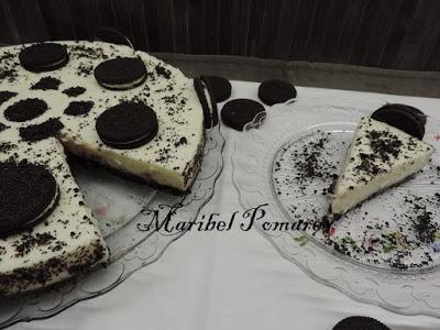 Tarta chocolate blanco y galletas oreo. Tarta chocolate blanco y galletas oreo.