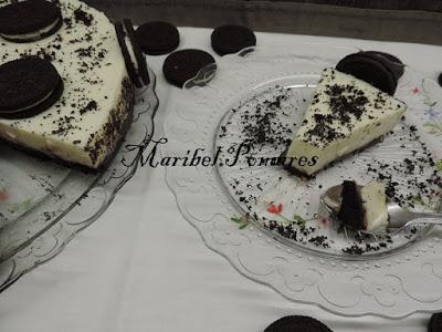 Tarta chocolate blanco y galletas oreo. Tarta chocolate blanco y galletas oreo.
