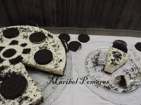 Tarta chocolate blanco y galletas oreo. Tarta chocolate blanco y galletas oreo.