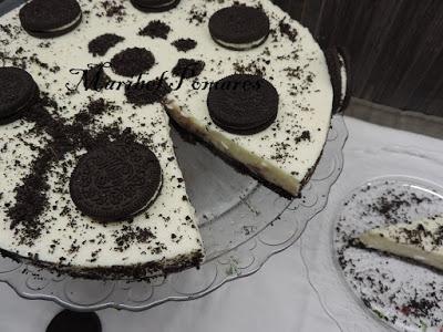 Tarta chocolate blanco y galletas oreo. Tarta chocolate blanco y galletas oreo.