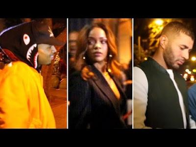 Cita a tres: Rihanna, Benzema y Chris Brown