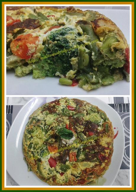 Tortilla de verduras variadas Tortilla de verduras variadas