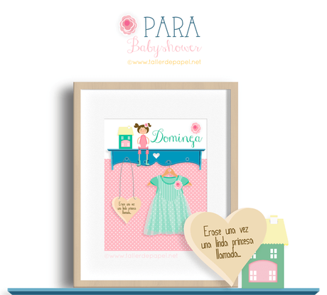 Good Monday! Hoy comienzo esta semana con estas lindas Deco-Láminas, especiales para decorar el dormitorio de las niñas y una gran idea para regalar en su babyshower.