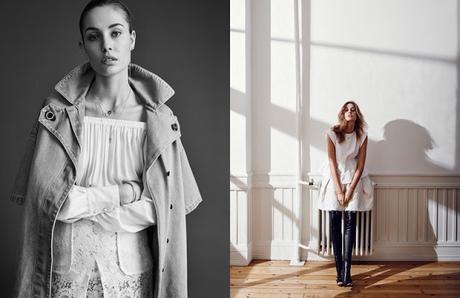 Nadja Bender luce toda de blanco para Vogue España Nadja Bender luce toda de blanco para Vogue España