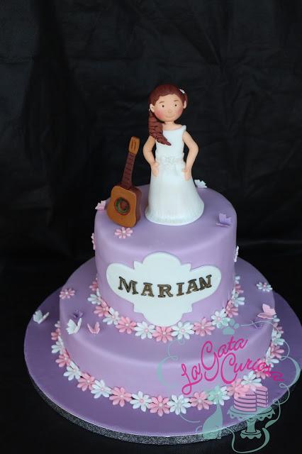 TARTA FONDANT COMUNION MARIAN TARTA FONDANT COMUNION MARIAN