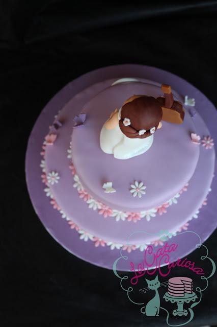 TARTA FONDANT COMUNION MARIAN TARTA FONDANT COMUNION MARIAN