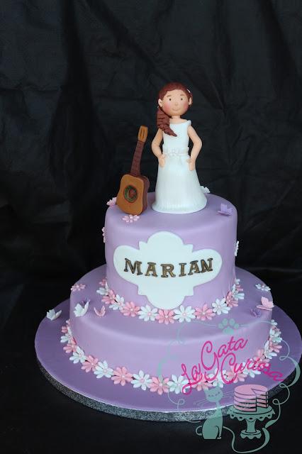 TARTA FONDANT COMUNION MARIAN TARTA FONDANT COMUNION MARIAN