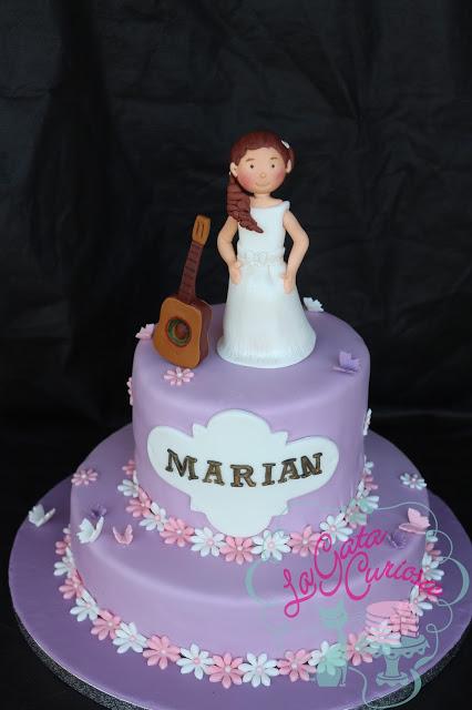 TARTA FONDANT COMUNION MARIAN TARTA FONDANT COMUNION MARIAN