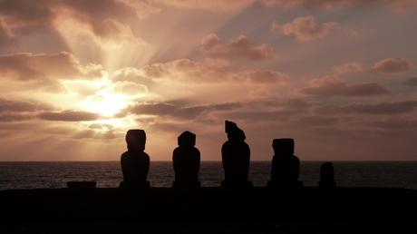 Atardecer en Isla de Pascua