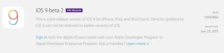 Apple publica iOS 9 beta 2 para desarrolladores