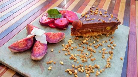 Tarta vegana de caramelo y chocolate Tarta vegana de caramelo y chocolate