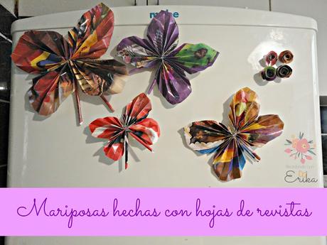 Mariposas de papel reciclado