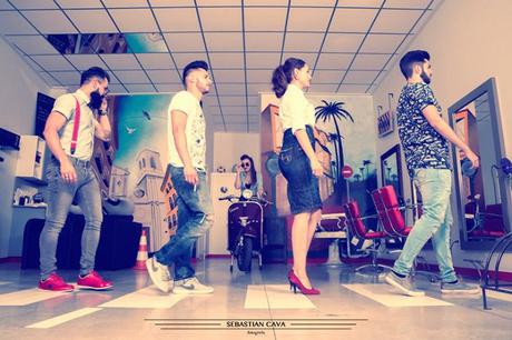 Peluqueria Angel Rochas – Sesión de Fotos Recreación de la foto de los Beatles por el paso cebra