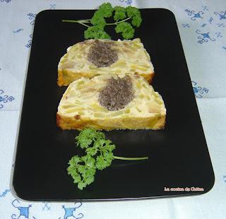 Pastel de zarangollo con morcillas murcianas