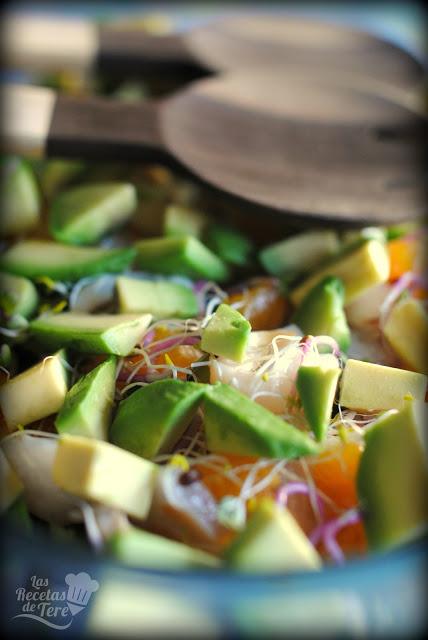 Ensalada exotica de brotes, liches y mandarina tererecetas 02