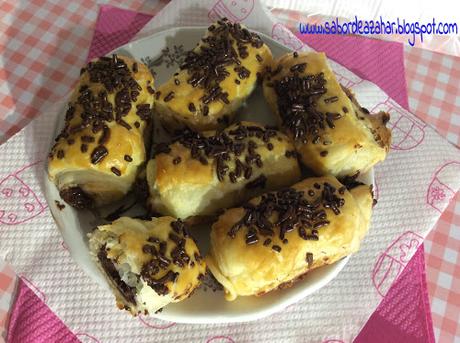 Mini napolitanas de chocolate Mini napolitanas de chocolate