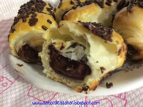 Mini napolitanas de chocolate Mini napolitanas de chocolate