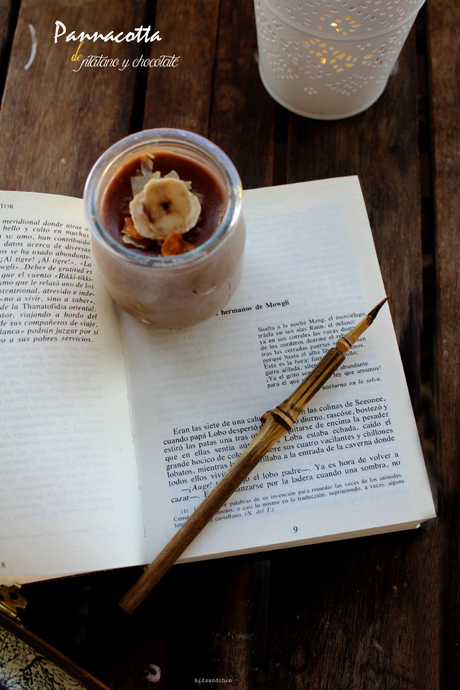 Pannacotta de plátano ,chocolate y avena → El libro de la selva #unagalletauncuento Pannacotta de plátano ,chocolate y avena → El libro de la selva #unagalletauncuento