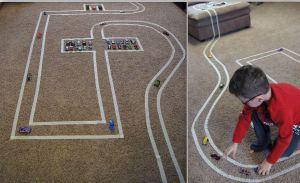 10 Actividades Para Realizar Con Sus Niños Este Verano Tape_Race_Track