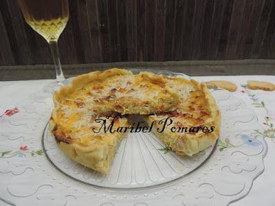 Quiche de gambas, palitos de surimi Quiche de gambas, palitos de surimi