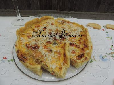 Quiche de gambas, palitos de surimi Quiche de gambas, palitos de surimi