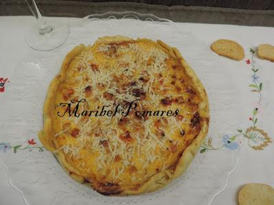 Quiche de gambas, palitos de surimi Quiche de gambas, palitos de surimi