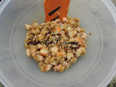 Quiche de gambas, palitos de surimi Quiche de gambas, palitos de surimi