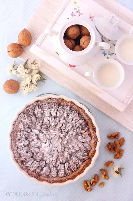 TARTA DE NUECES DE CALIFORNIA, SIROPE DE ARCE Y CHOCOLATE