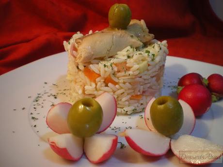 Ensalada de arroz frito con verduras Ensalada de arroz frito con verduras