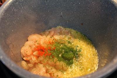 Tallarines con gambas al ajillo olla GM Tallarines con gambas al ajillo olla GM