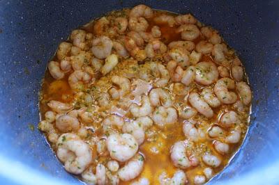 Tallarines con gambas al ajillo olla GM Tallarines con gambas al ajillo olla GM